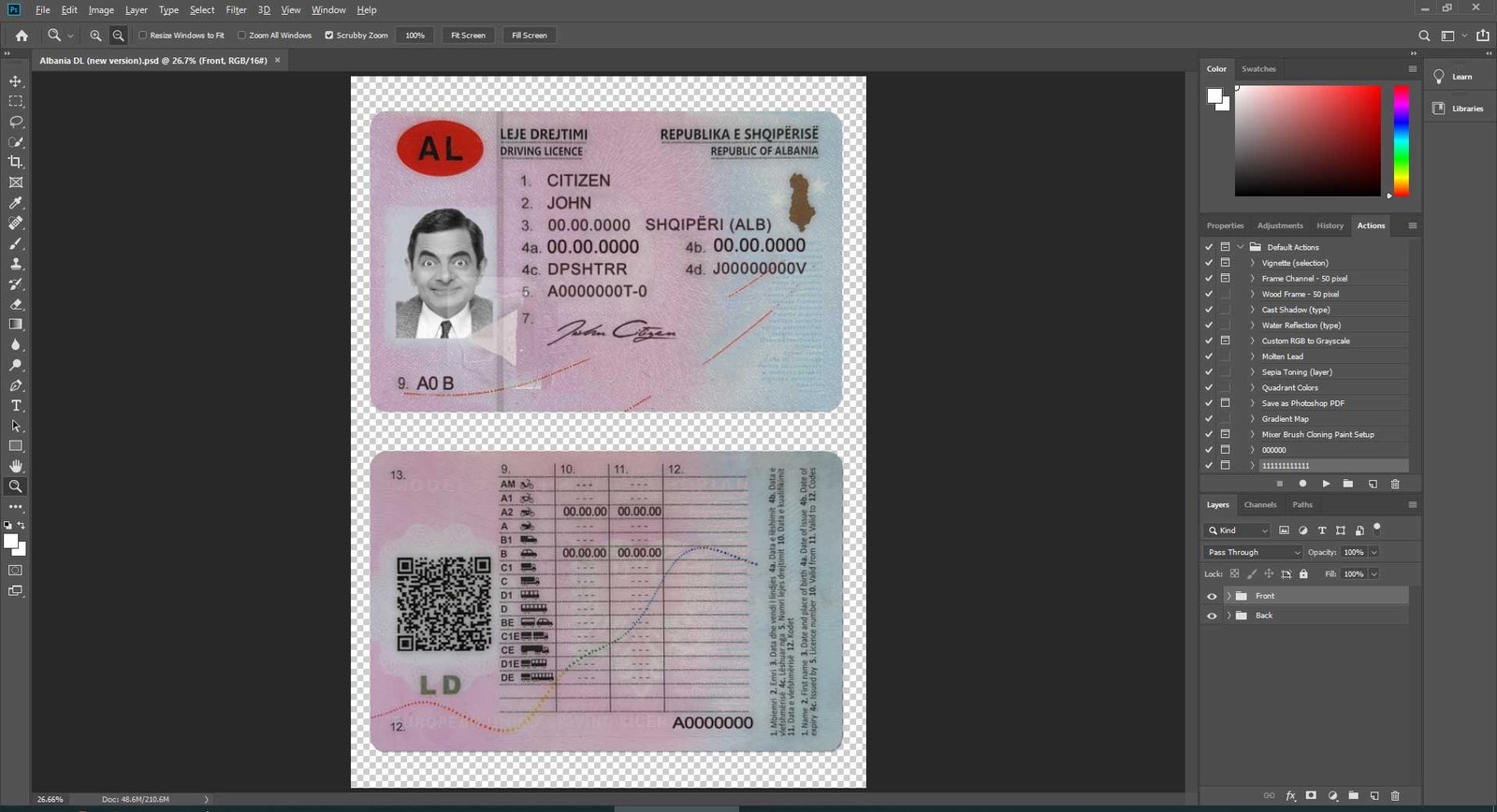 Albania Driver License 2 version - Image 2