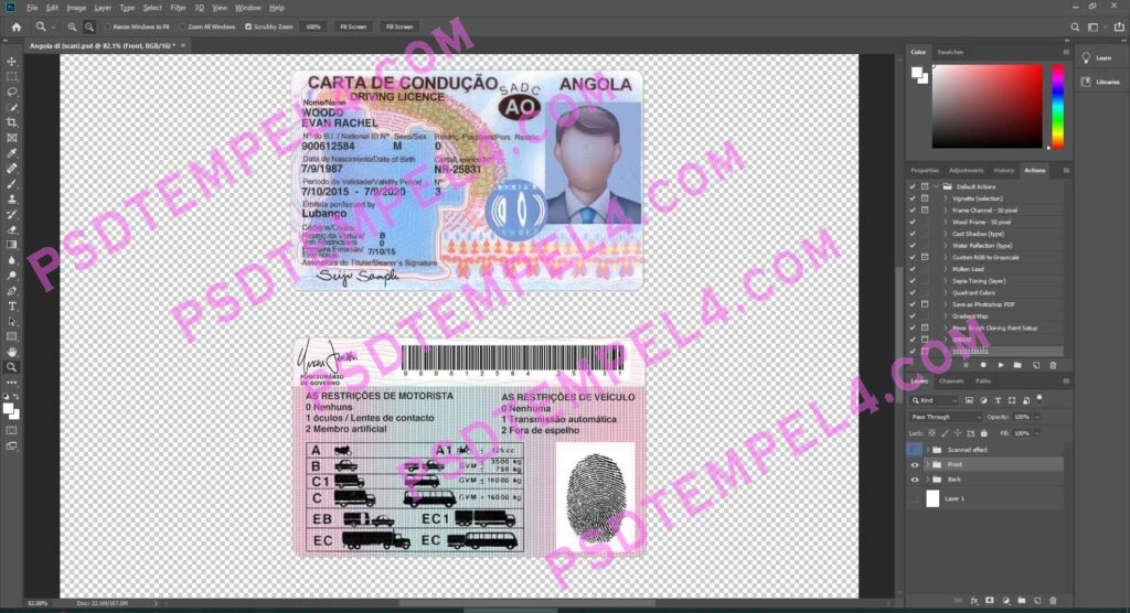 Angola Driver License 2 version