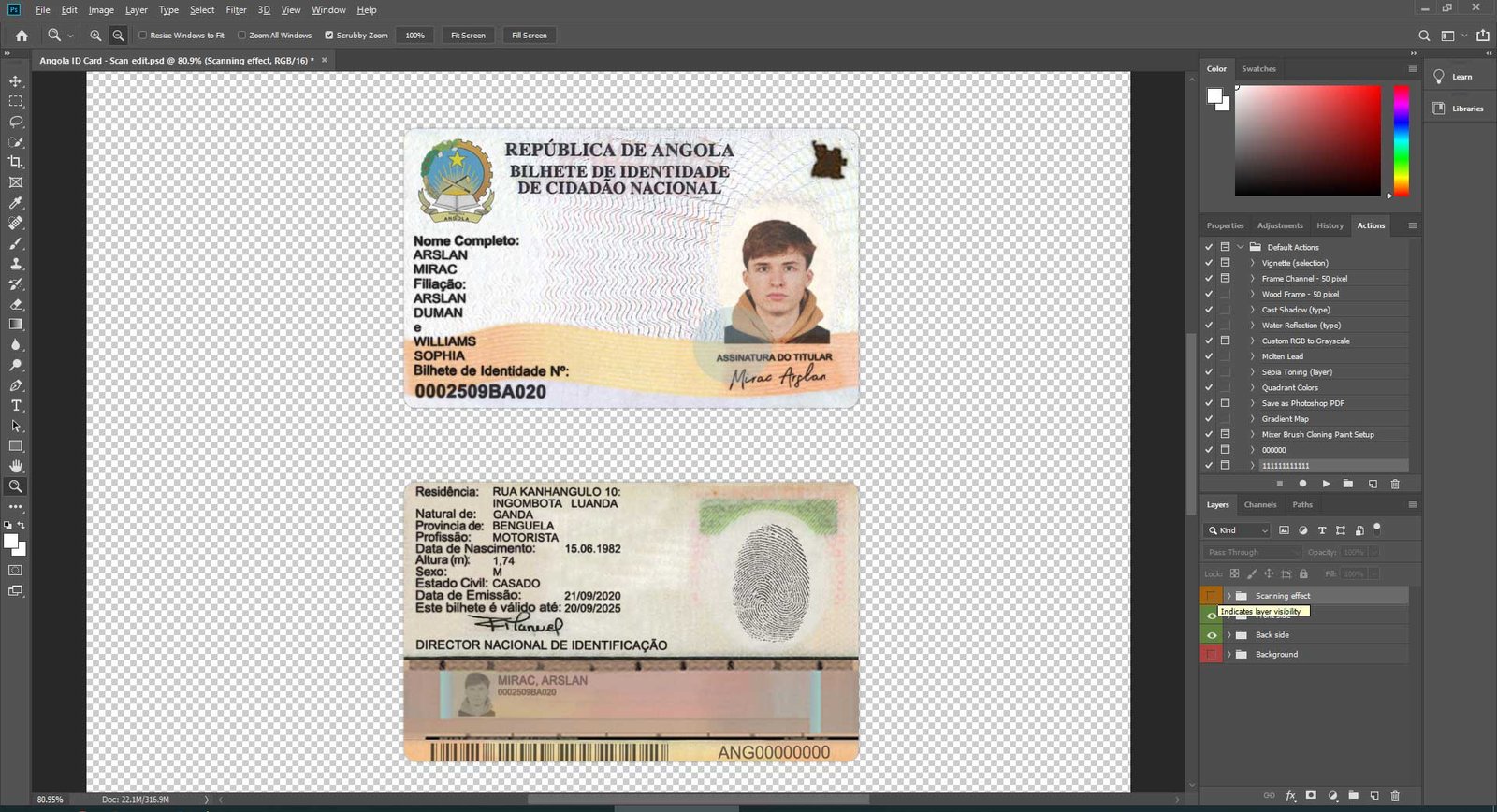 Angola id card 2 version - Image 2