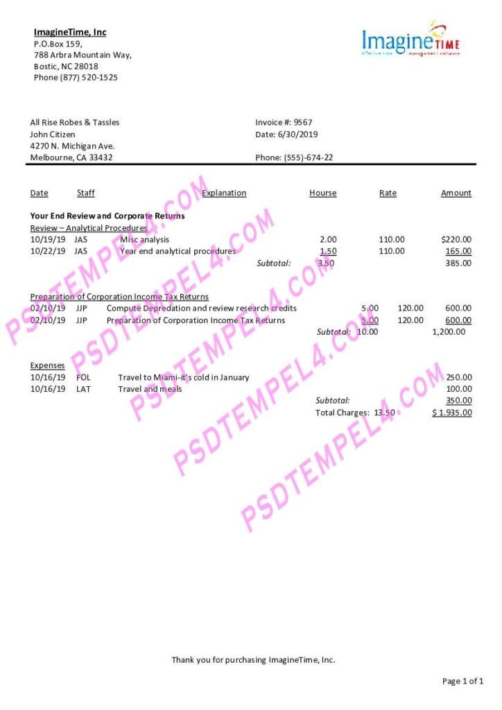 Australia Imagine Time utility bill