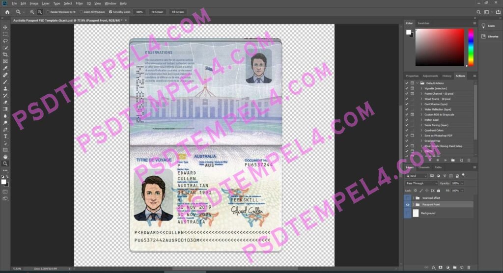 Australia passport - 4 version