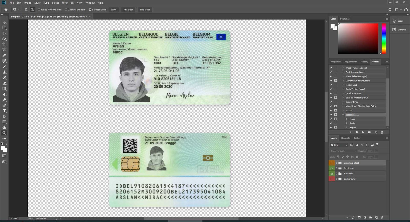 Belgium id card V2