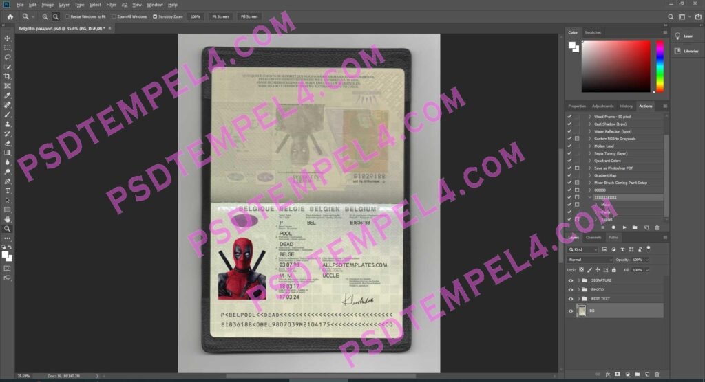 Belgium Passport - 2 version