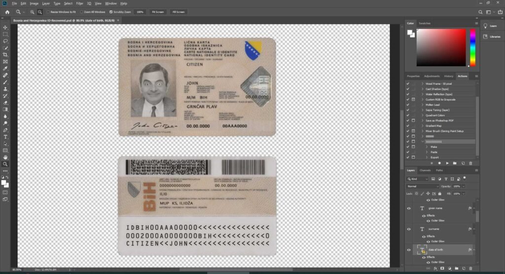 Bosnia and Herzegovina id card