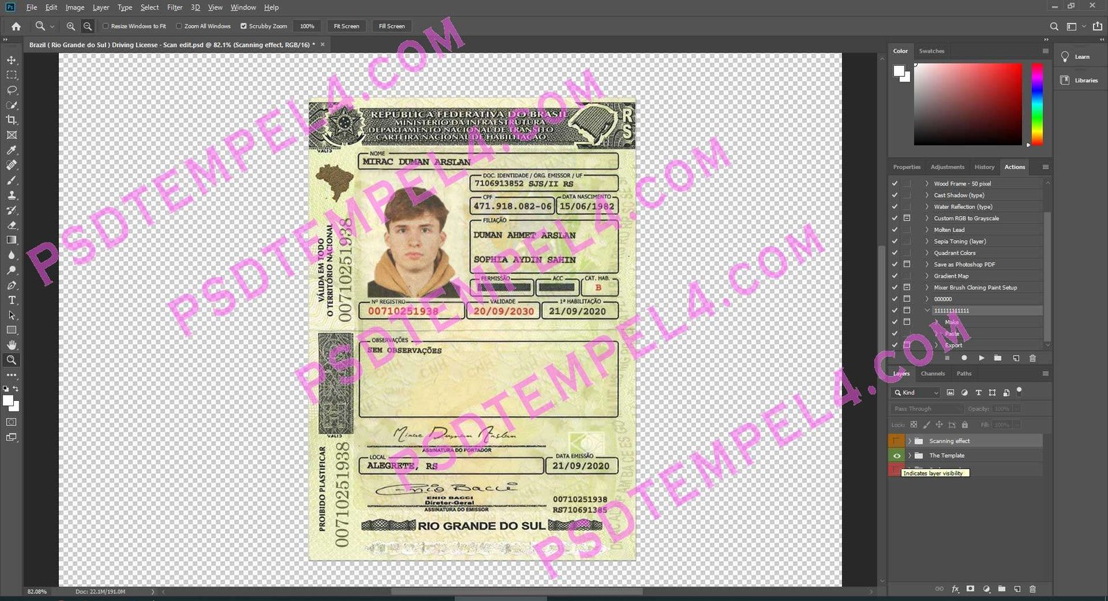 Brazil Driver License 3 version - Image 2
