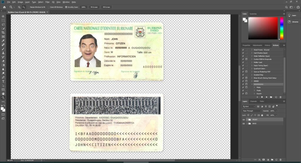 Burkina Faso id card