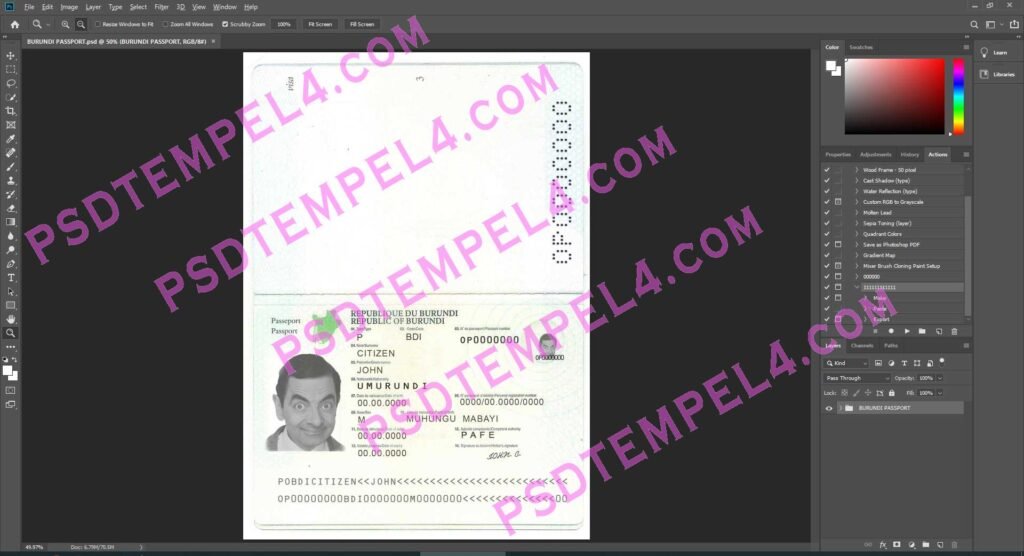 Burundi Passport - 2 version