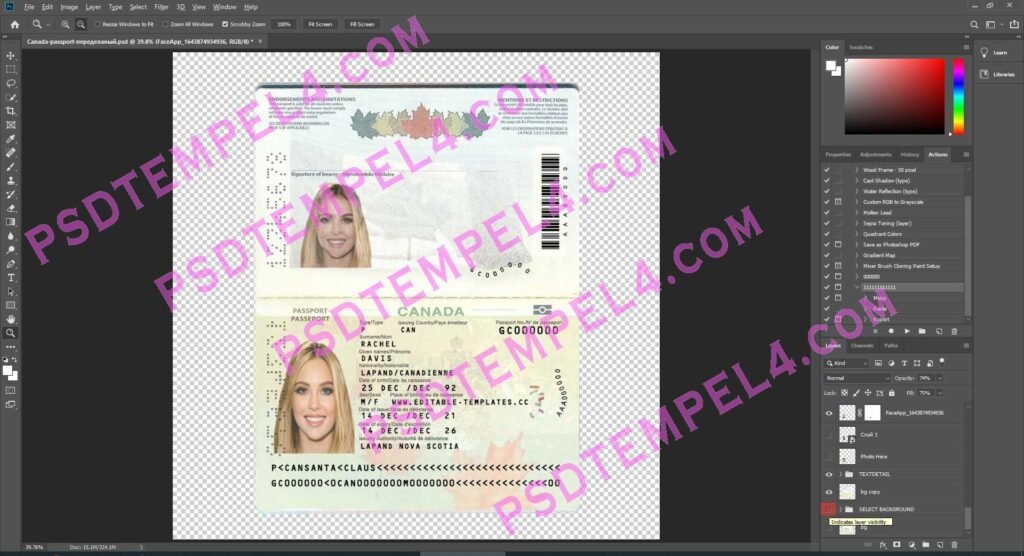 Canada Passport - 4 version