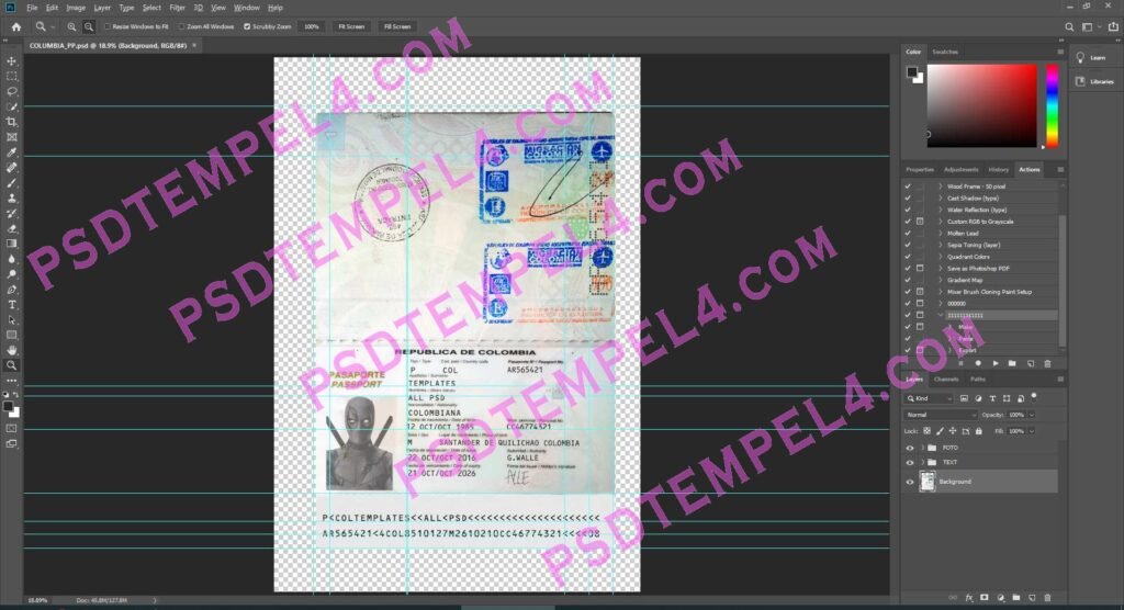 Colombia Passport - 3 version