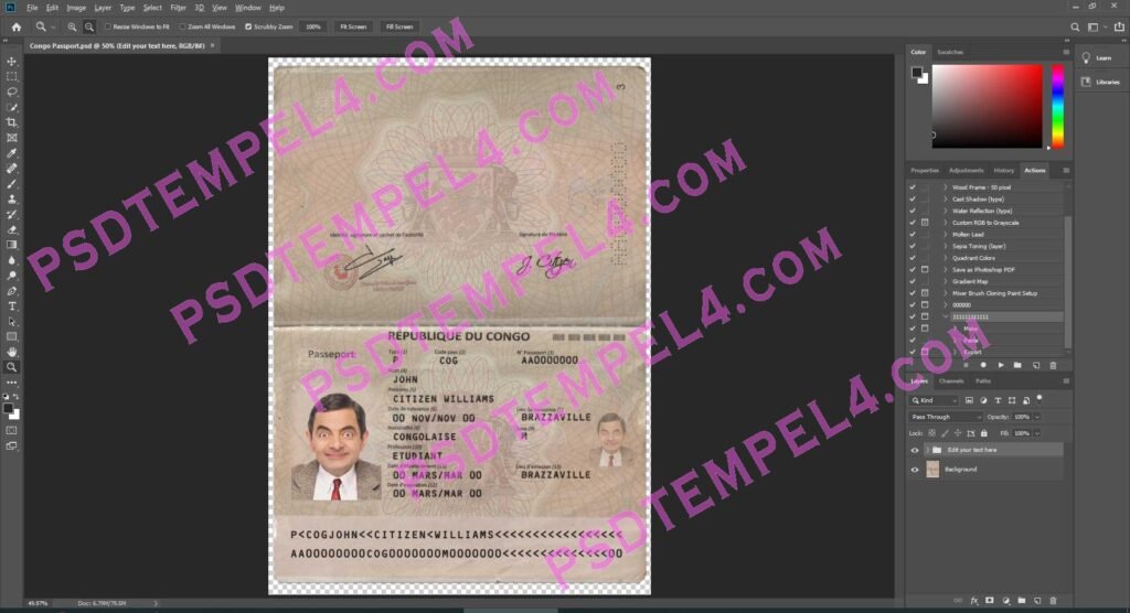 Congo Passport - 2 version
