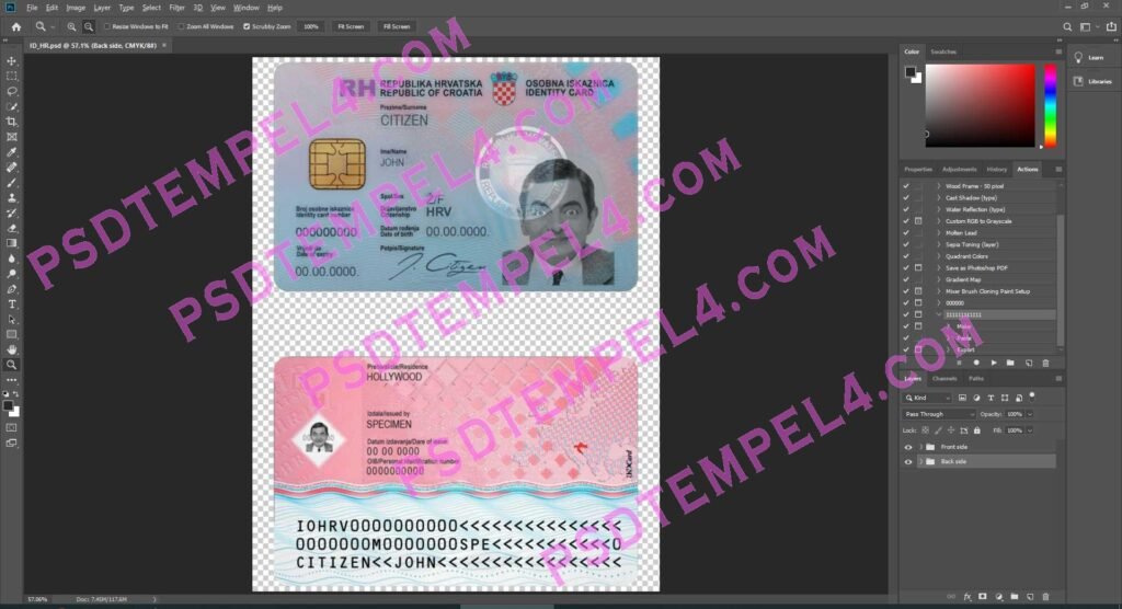 Croatia id card - 2 Version