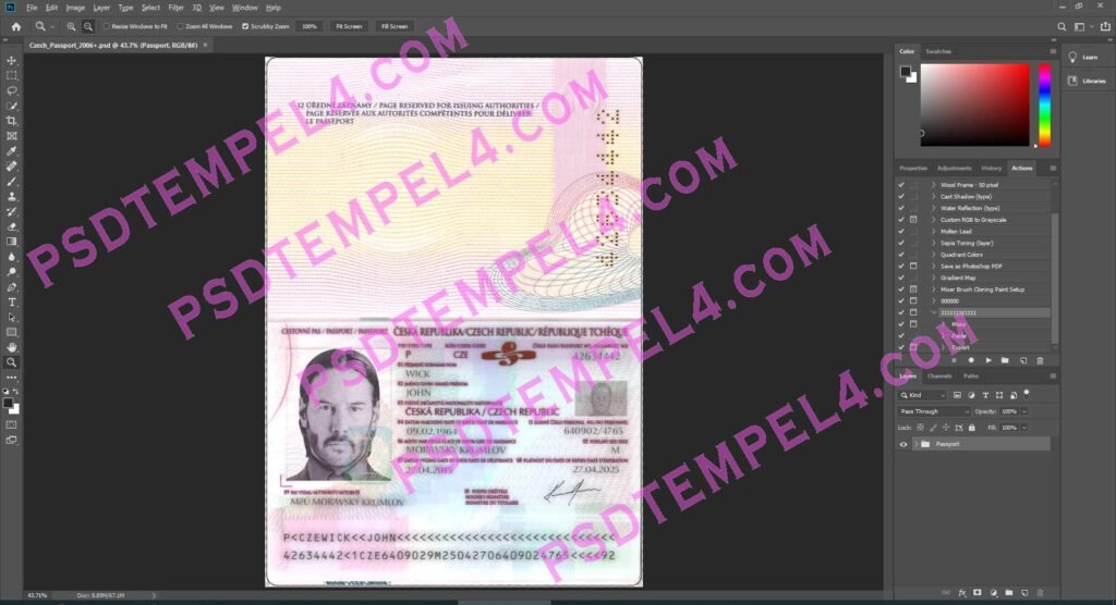 Czech Republic Passport - 2 version