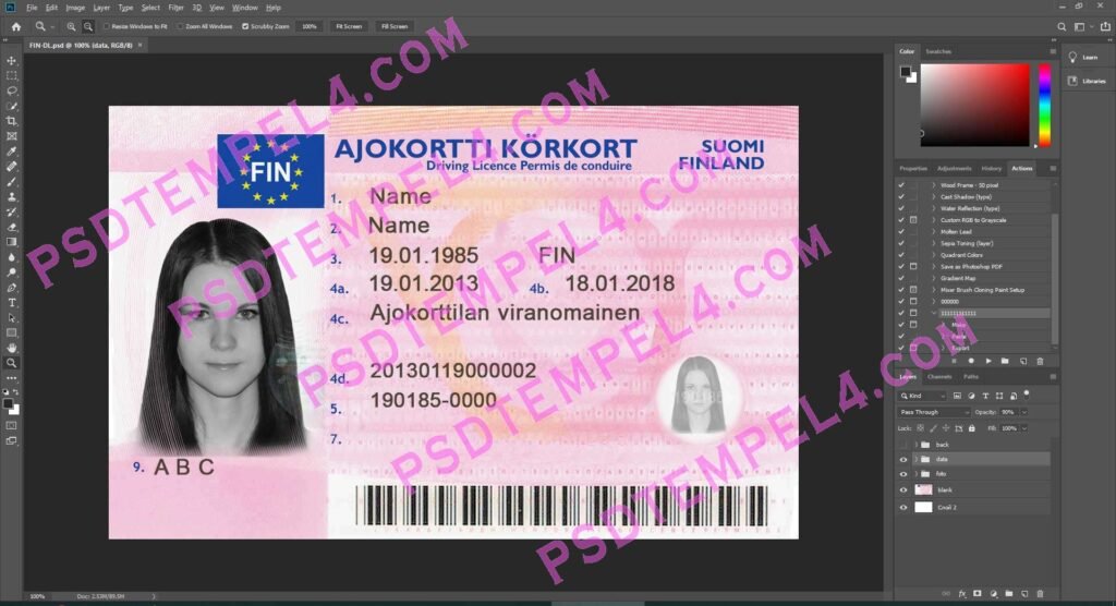 Finland Driver License 2 version