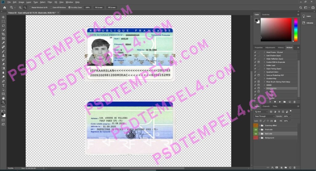 France id card - 2 Version