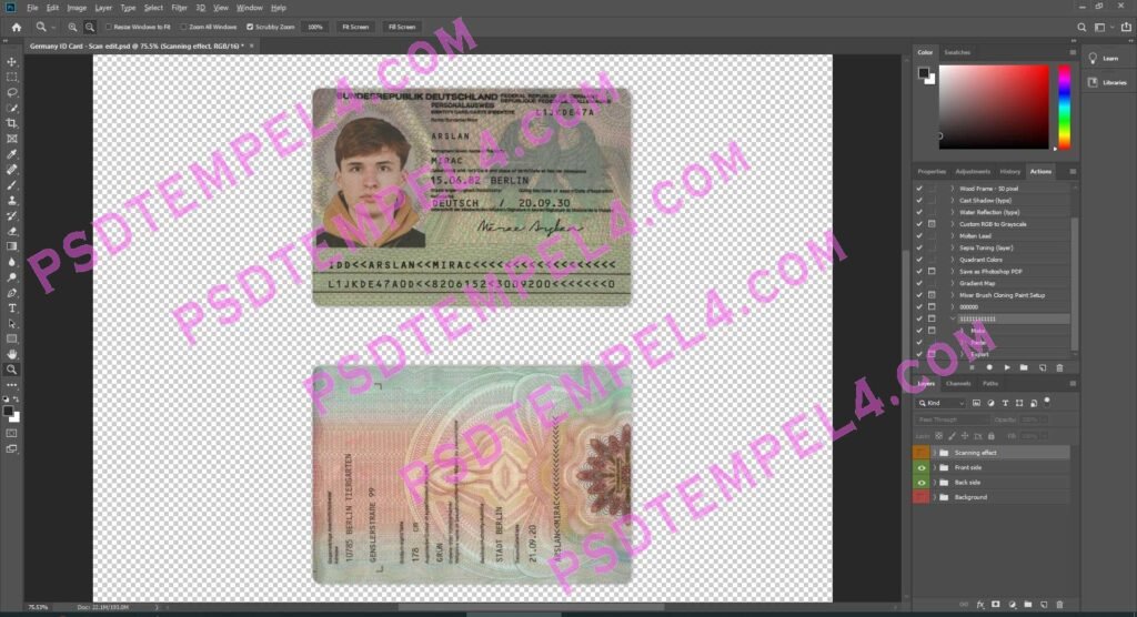 Germany id card - 4 Version