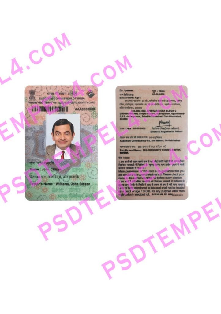 India Election Voter ID Card