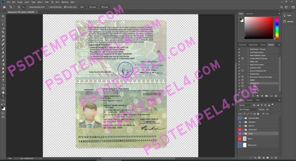Italy Passport - 2 version