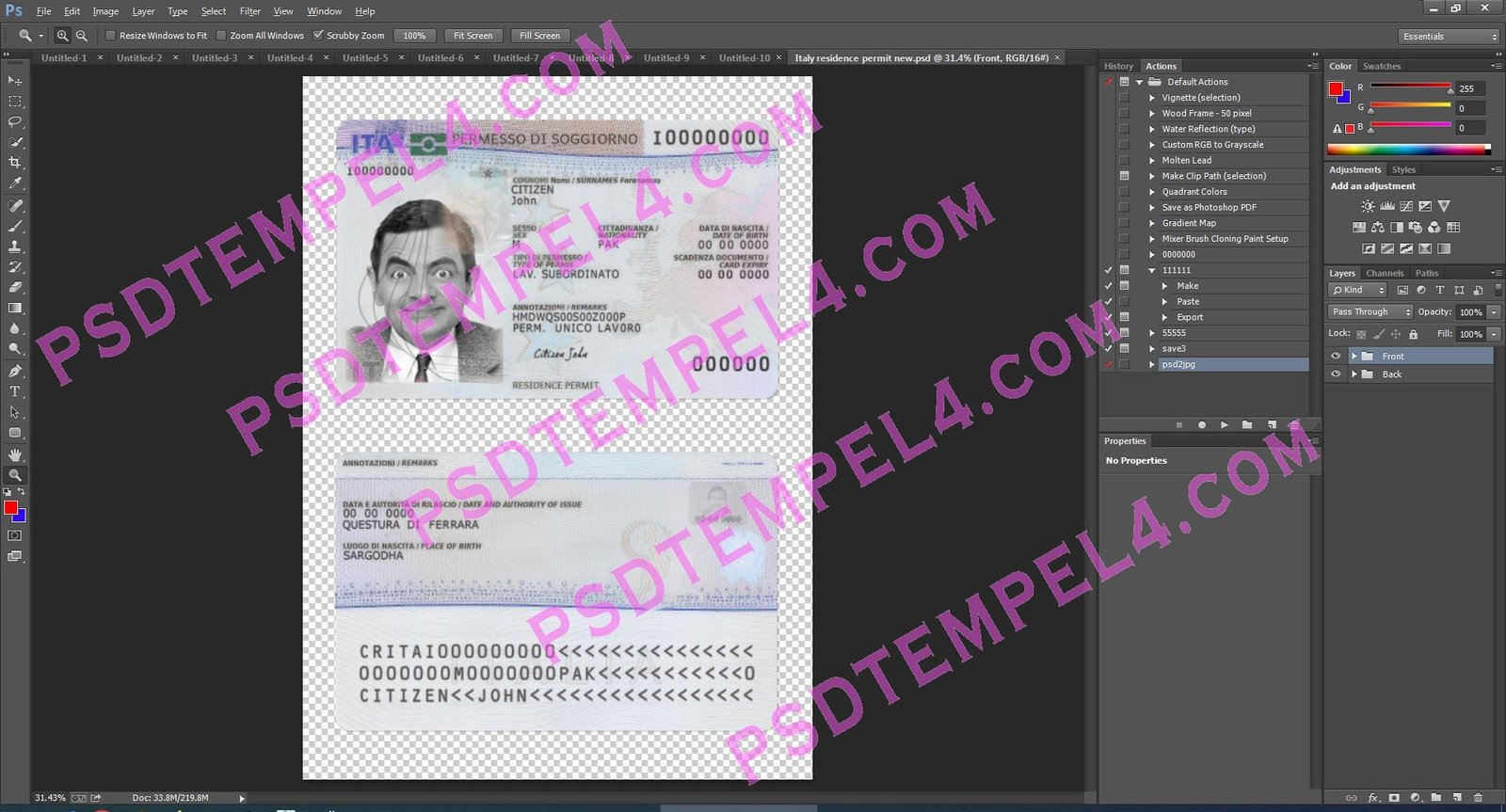 Italy residence resident permit - 3 version