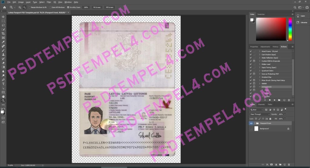 Latvia Passport - 2 version