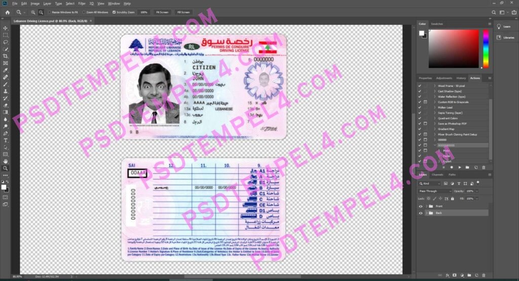 Lebanon Driver License