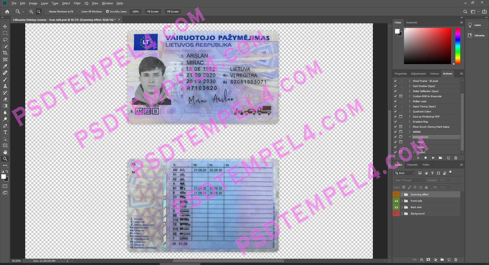 Lithuania Driver License 3 version - Image 2