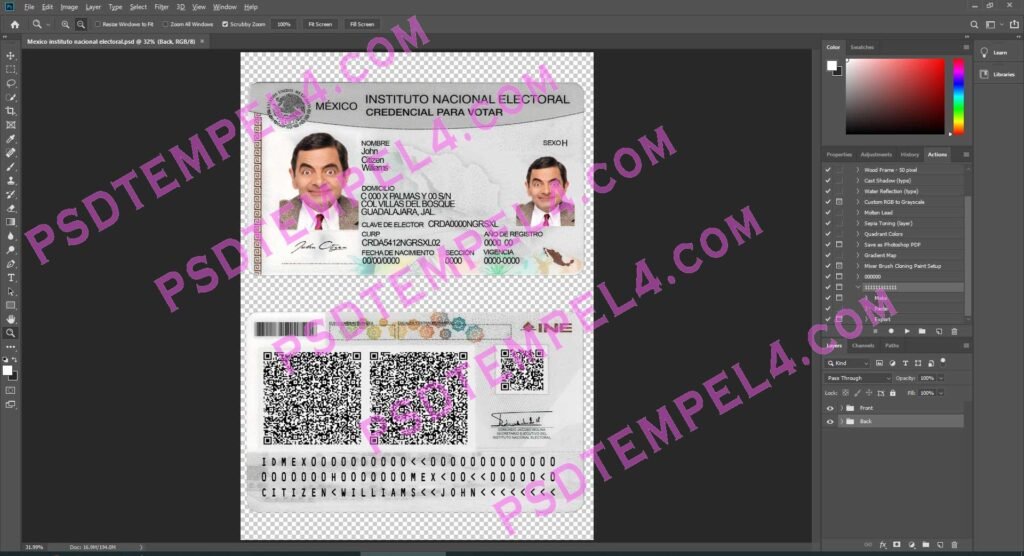Mexico instituto nacional electoral id card