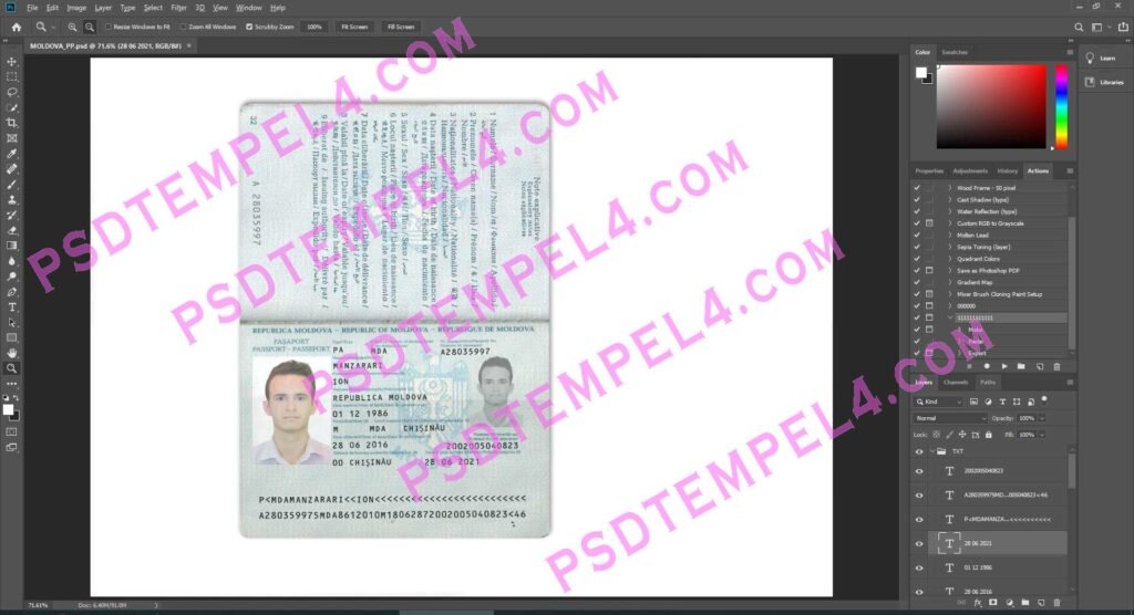 Moldova Passport - 2 version
