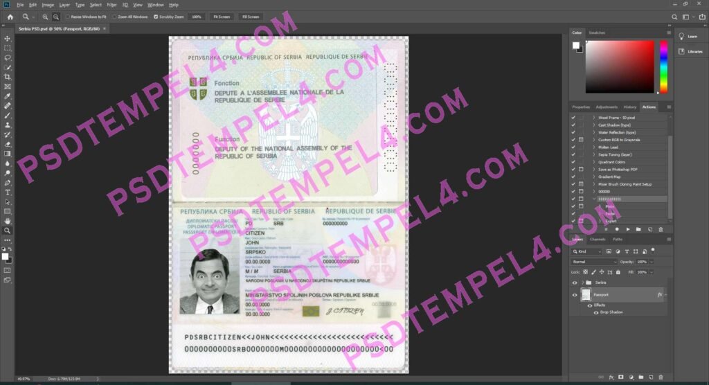 Serbia Passport 3 version