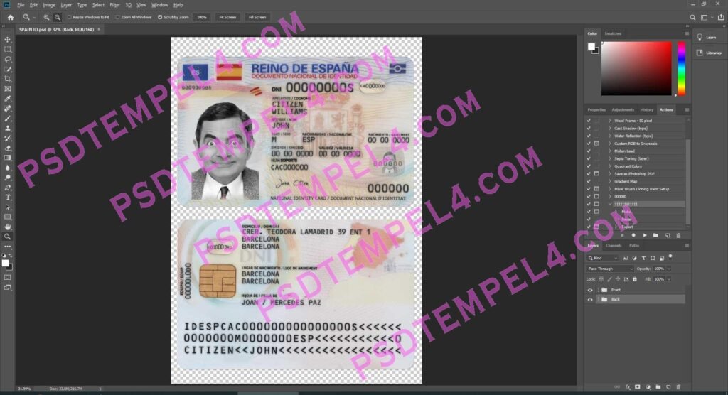 Spain id card - 4 Version