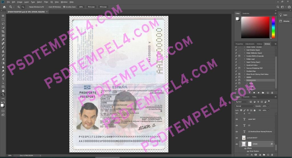 Spain Passport 5 version