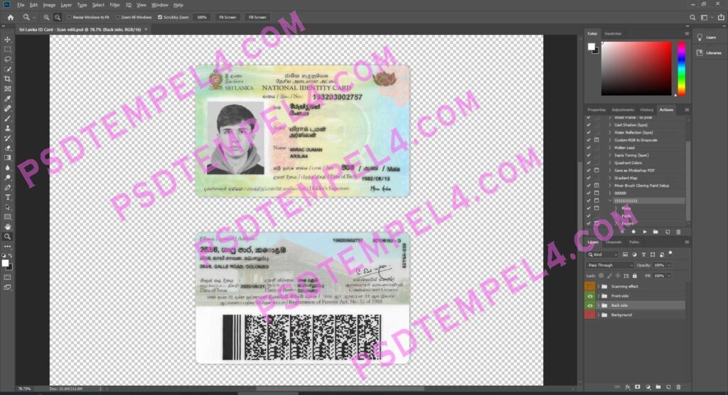 Sri Lanka id card - 2 version