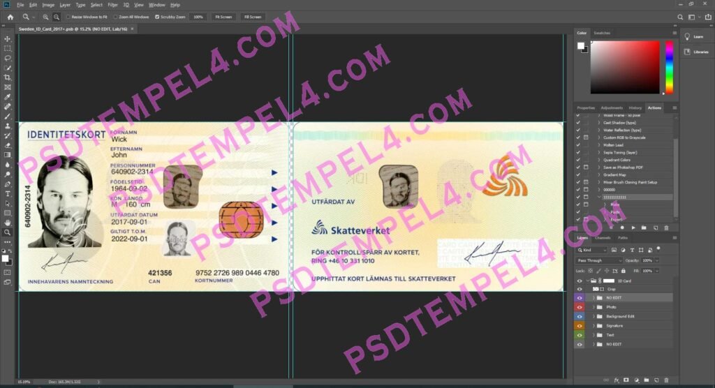 Sweden id card - 2 version