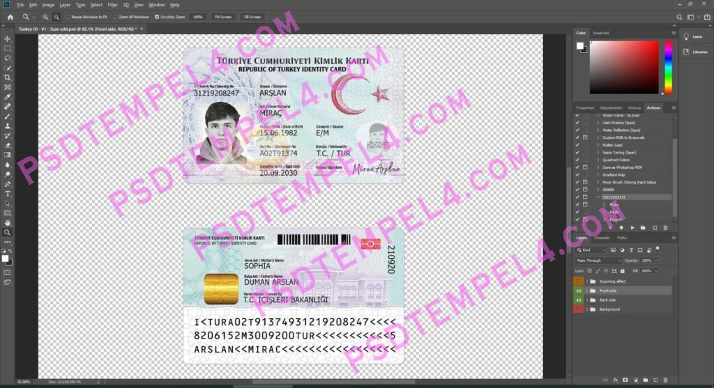 Turkey id card - 2 version