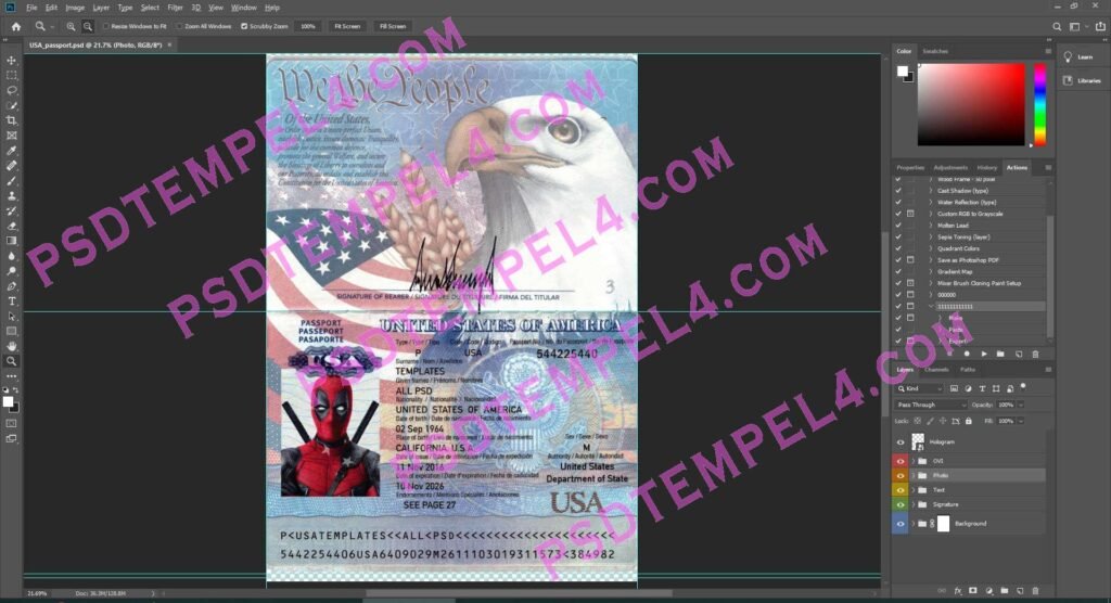 USA Passport 4 version