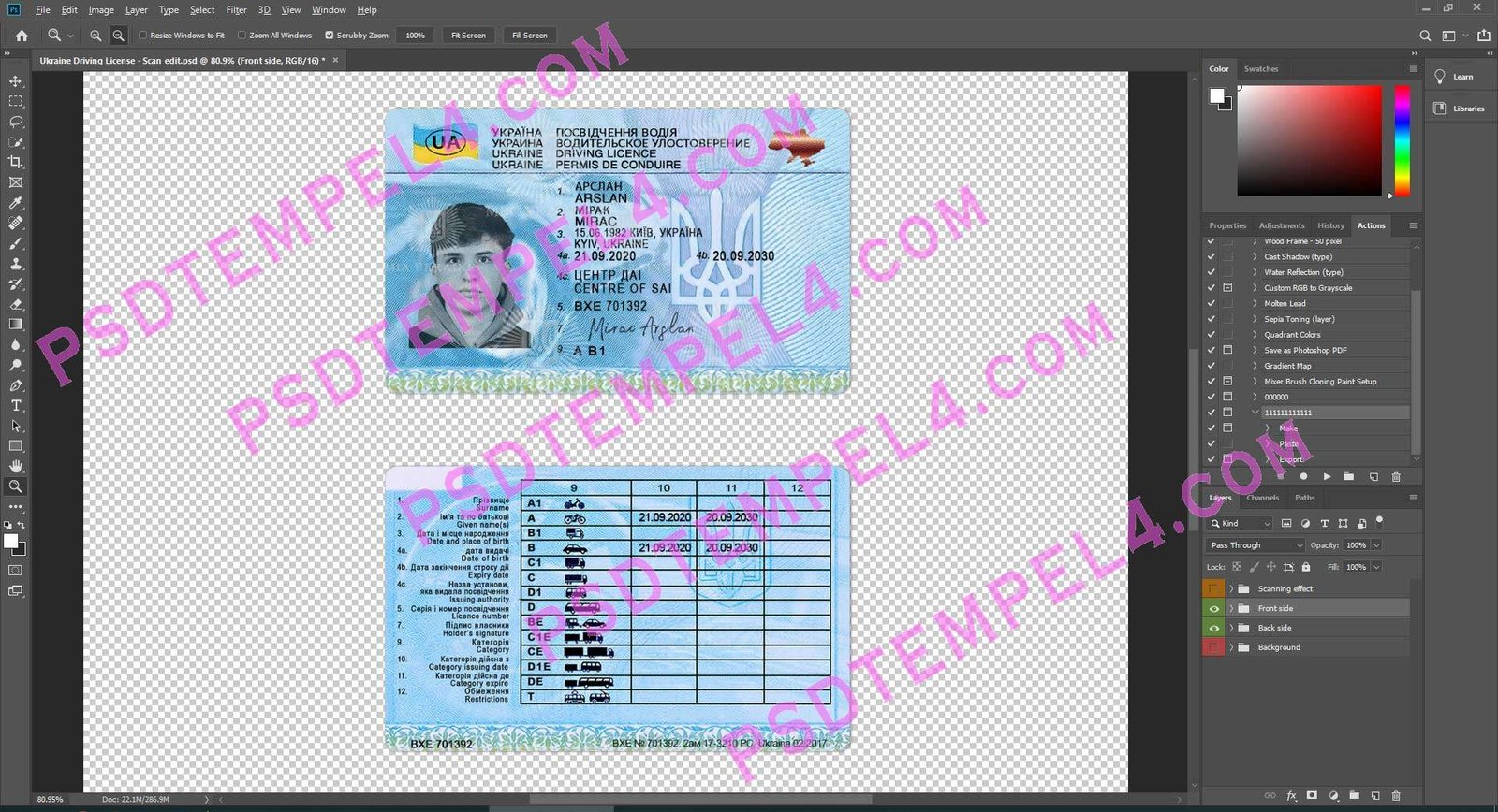 Ukraine Driver License 3 version - Image 3