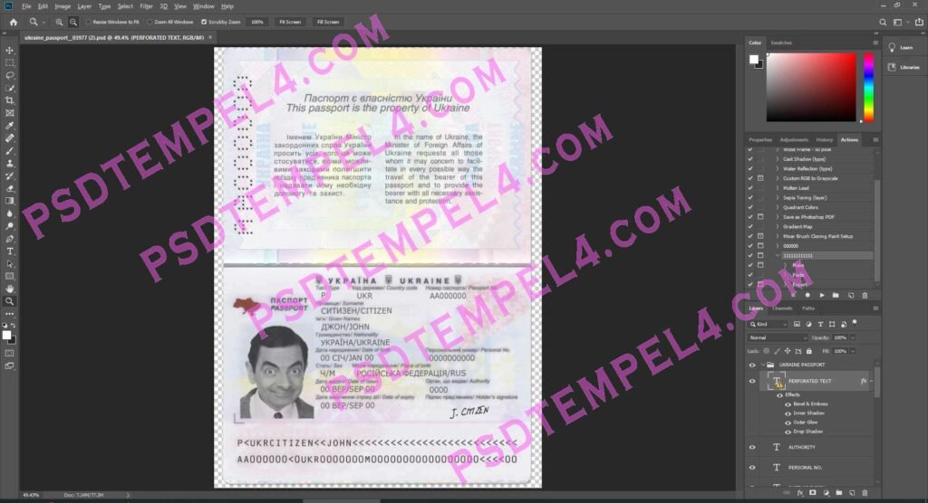 Ukraine Passport 3 version