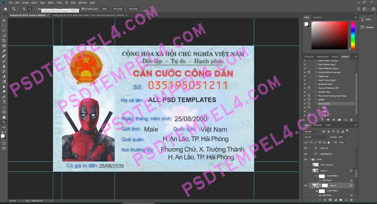 Vietnam id card - 2 version